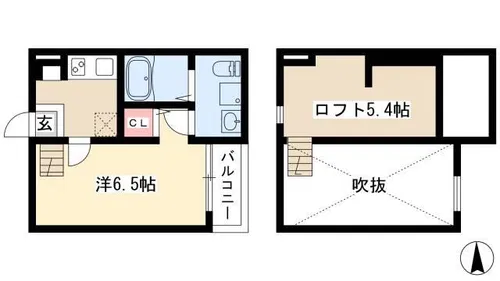 partenza 志賀本通【2階】の間取り