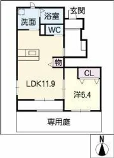 グレーシア【1階】の間取り