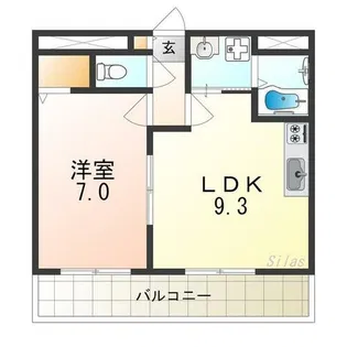 アンプルールフェール ルミエール富木【2階】の間取り