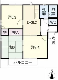 サニーコート明和 B棟【1階】の間取り