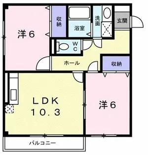 コーラルリーフ【1階】の間取り