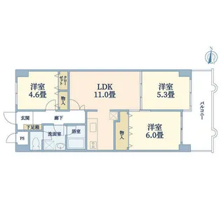 パークテラス桃山【7階】の間取り