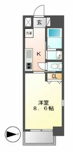 セレニティー名駅【401号室】の間取り