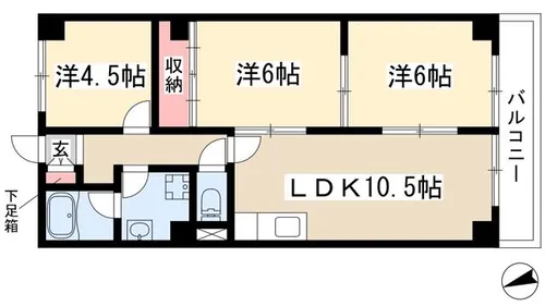 アズロワイヤル八事【2階】の間取り