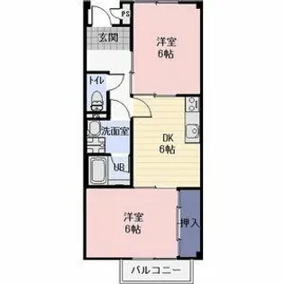 ファミールあい【203号室】の間取り