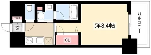 GRAND ESPOIR 車道【802号室】の間取り