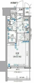 エスリード大阪梅田リュクス【10階】の間取り