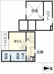 Tom’s Tenement 3(トムズテネメ【2階】の間取り