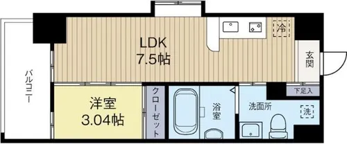 福岡県福岡市中央区赤坂3丁目【マンション】の間取り