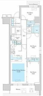 アーバネックス同心Ⅱ【7階】の間取り