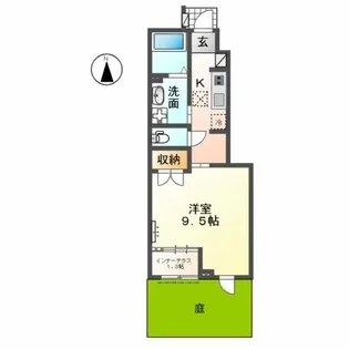 グランディール南川【1階】の間取り