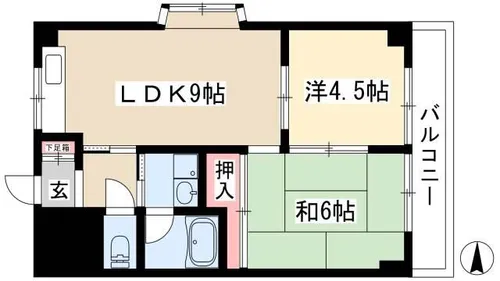 ハウスアベニュー【10階】の間取り