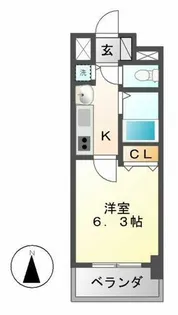 プレサンス大須観音駅前サクシード【5階】の間取り