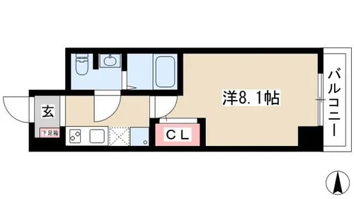 ヴェッセル幅下【9階】の間取り