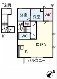 シャインベル花立【2階】の間取り