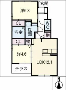 YOKOI HOUSE VIII【1階】の間取り