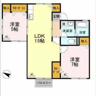 メゾン錦 A棟【2階】の間取り