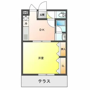 クレールA【206号室】の間取り