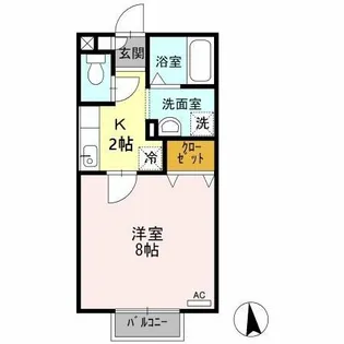 パセオ稲生【1階】の間取り