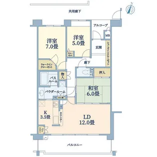 新千里桜ヶ丘メゾンシティ四番館【8階】の間取り