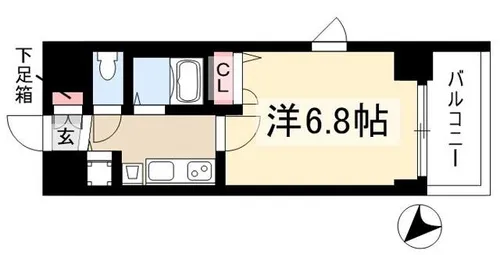 プレサンス千種駅前ネオステージ【0406号室】の間取り