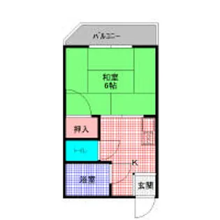 ハイツ北之町C棟【204号室】の間取り