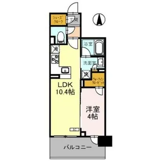 ユニハイム京都七条通り【10階】の間取り
