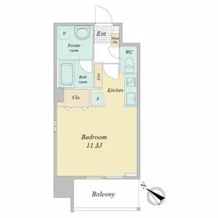 FRENCIA NOIE名駅【0803号室】の間取り