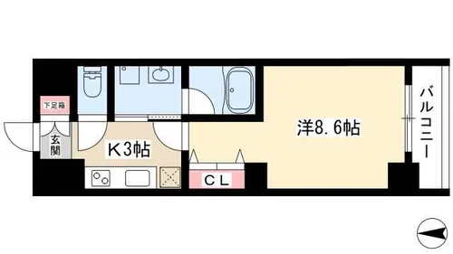 ベルルージュ中村公園【1階】の間取り