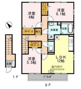 ヴィラ・アルテミス【2階】の間取り