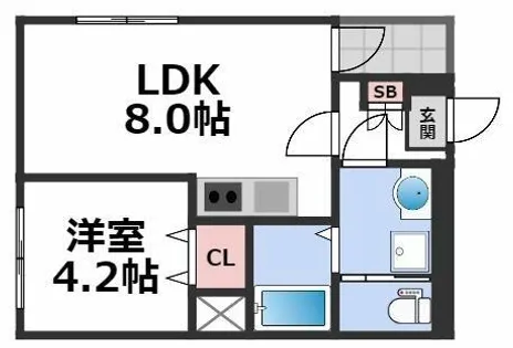 ロイヤルレジデンス鶴橋【2階】の間取り