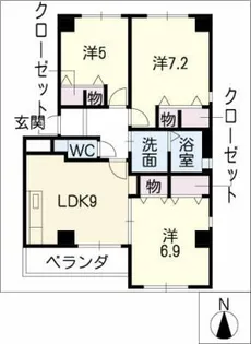 コンフォート香久山【4階】の間取り