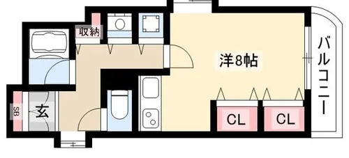 モーゼンヴィレッジ音聞山【5階】の間取り