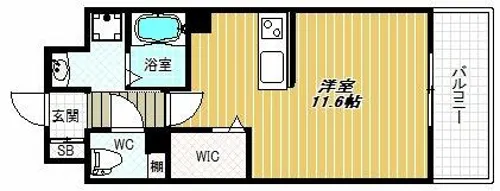 グラージュ春日丘【6階】の間取り