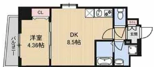 シェリロ神山【12階】の間取り