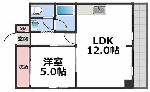 メゾンクロワール【5階】の間取り