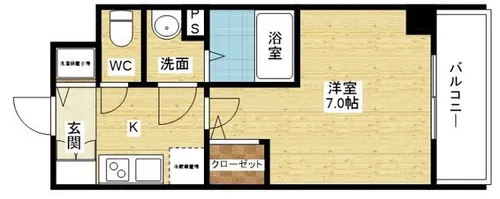 エスリード大阪クレストコート【3階】の間取り