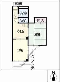 レジデンス入場【4階】の間取り