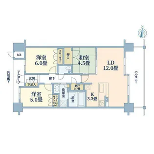 ブランズ西宮北口【9階】の間取り