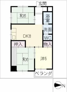 イーストコメマツ【4階】の間取り