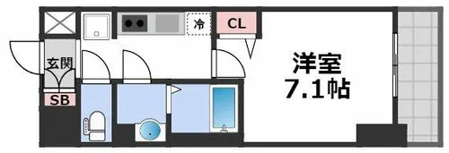 プリムール新深江【6階】の間取り