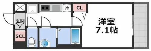 プリムール新深江【10階】の間取り