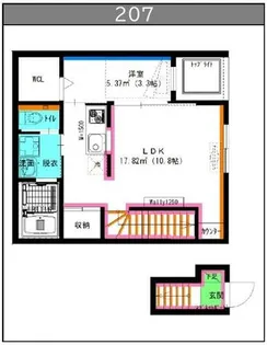 Grand reve本星崎【207号室】の間取り