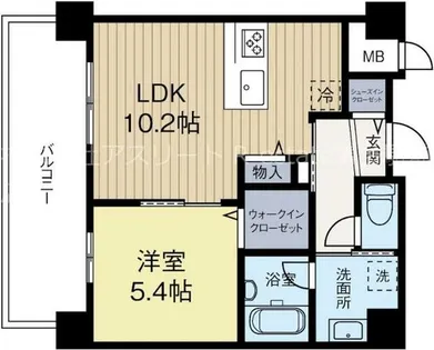 福岡県福岡市博多区美野島3丁目【マンション】の間取り