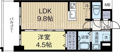 S-RESIDENCE中呉服【8階】の間取り