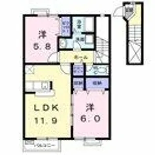 ラフィネRSB【2階】の間取り