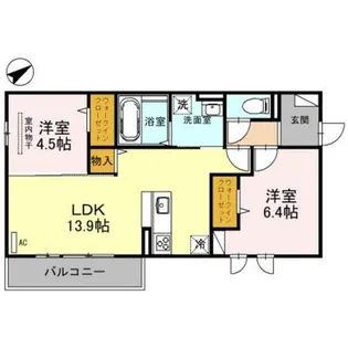 GRANDEL B棟【1階】の間取り