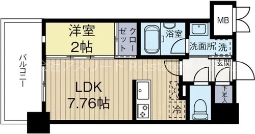 福岡県福岡市南区大楠1丁目【マンション】の間取り
