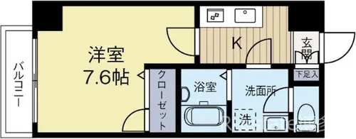 福岡県福岡市博多区住吉3丁目【マンション】の間取り