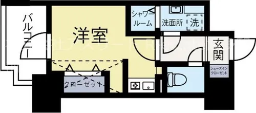 福岡県福岡市中央区清川2丁目【マンション】の間取り